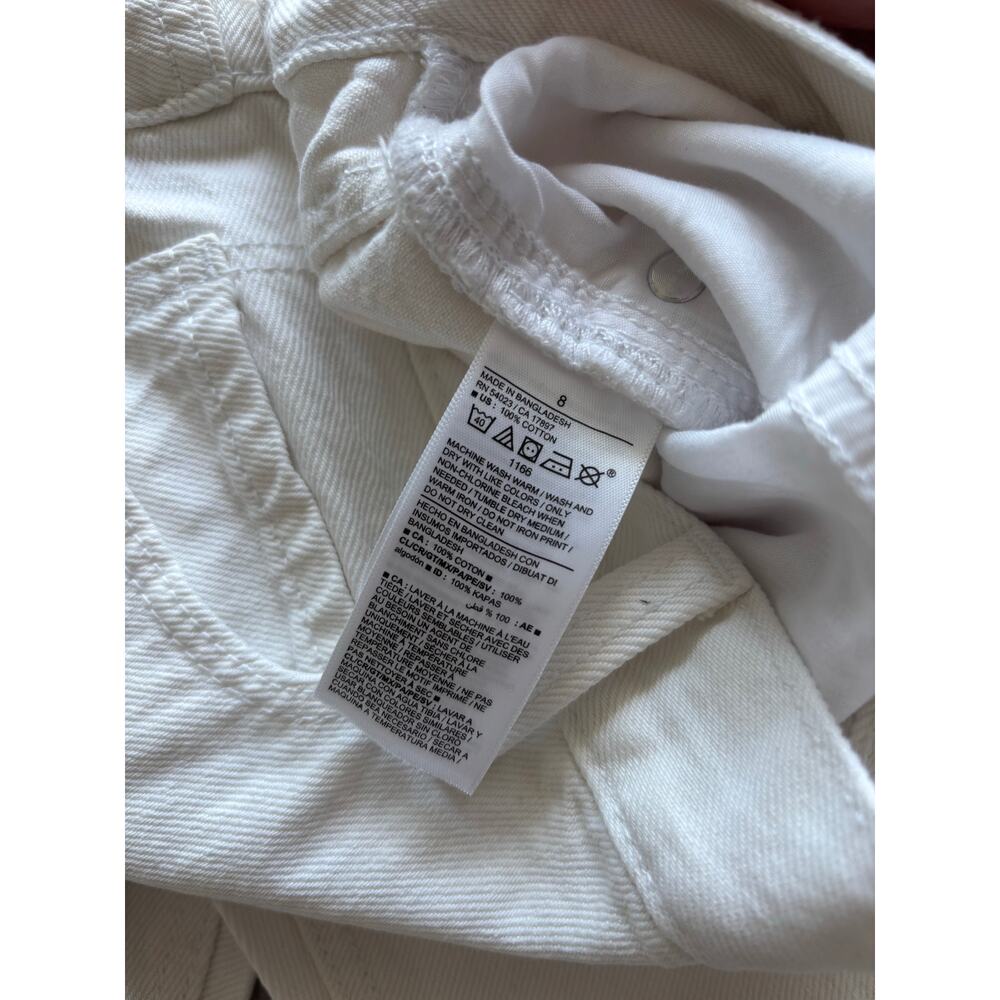 OLD NAVY HIGH RISE SLOUCHY STRAIGHT PURE WHITE JEANS NWT SIZE 8 - Picture 5 of 5